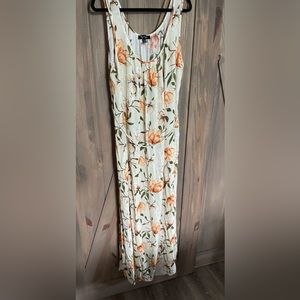 Ladies 1x yellow floral maxi sundress